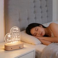 Base de veilleuse LED en bois minimaliste DIY, à piles, avec contrôle tactile, pour haut-parleur, lumière à intensité variable, boîte à musique pour la maison