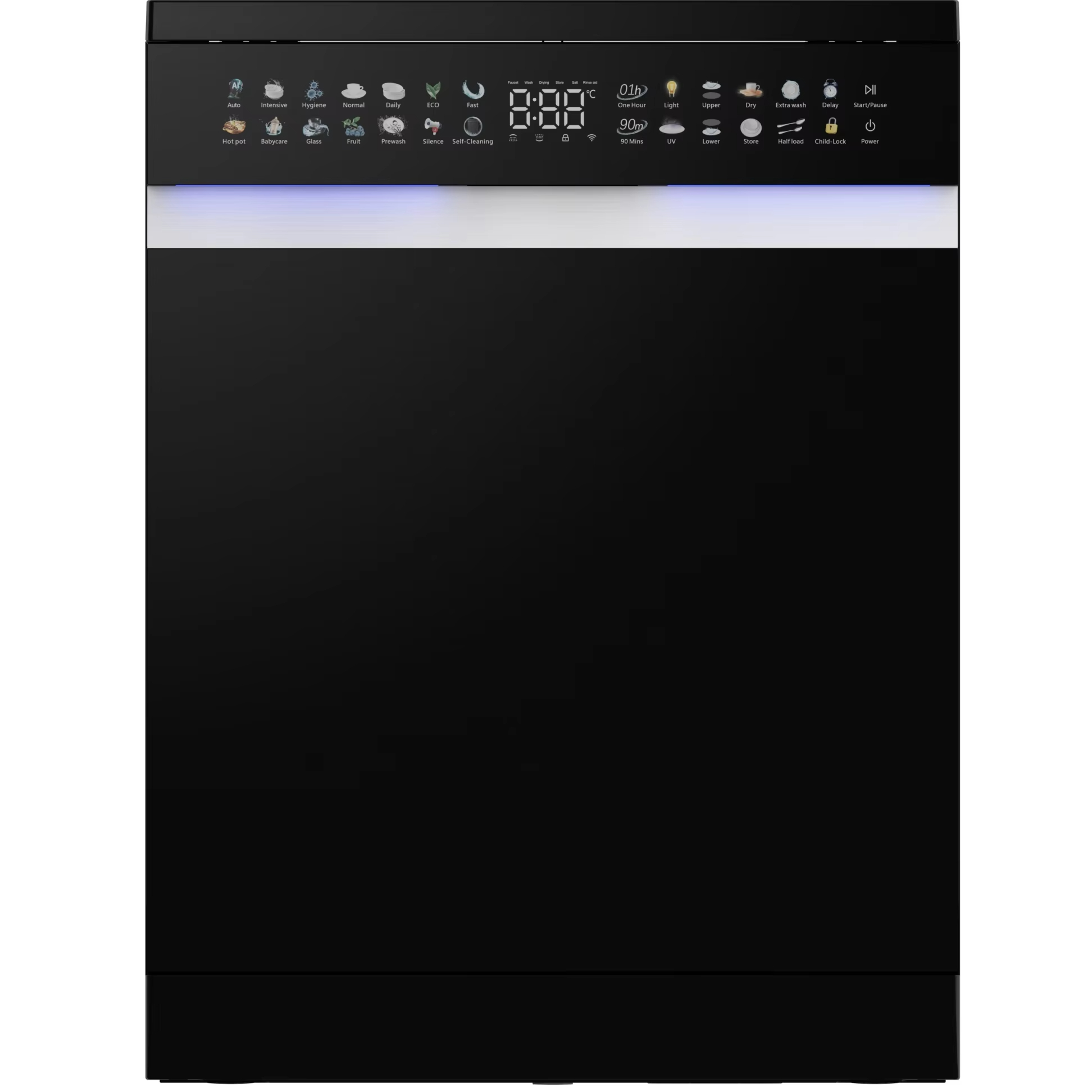 Automatic Intelligent Freestanding Dishwasher Electric Household Hotel Car Stainless Steel 16 Sets Capacity App-Controlled Easy