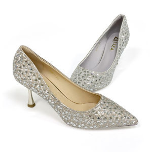 Zapatos de Tacón Alto con Pedrería Estilo Italiano para Mujer, Diseño de Punta Puntiaguda, Elegantes para Banquete - Product Image 5