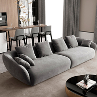 Sofá seccional Chesterfield moderno de mediados de siglo, diseño circular de tela con forma de luna para sala de estar, oficina, Vestíbulo de Hotel