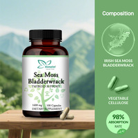 Capsules de mousse de mer 1600MG les plus vendues avec supplément à base de Bladderwrack pour le soutien de la thyroïde chez l'adulte