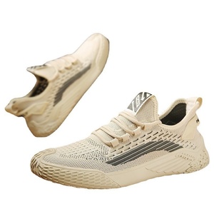 Zapatillas deportivas casuales de verano para hombre, transpirables, con parte superior de malla, ligeras, con cordones delanteros, combinación de colores, suela exterior de plástico. - Product Image 5