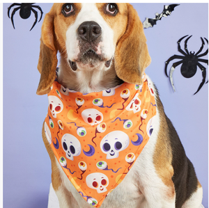 Grosir Bandana hewan peliharaan Halloween aksesori kostum syal segitiga kucing Bib anjing - Product Image 4