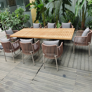 Ghế Hiện Đại Bộ Bàn Ăn Bằng Liễu Gai Ngoài Trời Nhà Hàng Bộ Sân Vườn Đồ Nội Thất Ngoài Trời Bằng Mây - Product Image 4