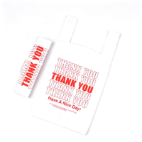 Sacs de transport en PEHD pour supermarché, type T-shirt, avec soufflets latéraux, poignées découpées, imprimés personnalisés, gaufrage, qualité alimentaire, vente en gros