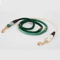 Collier et laisse pour chien de qualité supérieure, doux, tendance, dégradé, tissé à la main, résistant, pour les propriétaires d'animaux internationaux