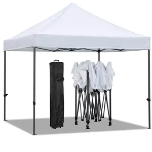 Toldo Ez Pop-up de 10x10 pies para exteriores, tienda de campaña resistente, carpa Pop-Up para fiesta instantánea, color blanco