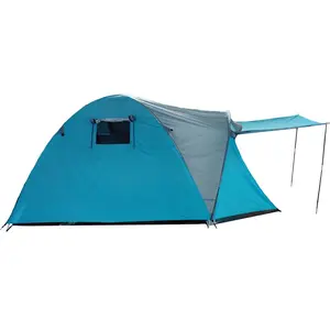 2層高級家族キャンプ用品テントロビー付き3-4人防水屋外テント