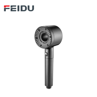FEIDU Pommeau de Douche Mural Moderne à Haute Pression, Effet Pluie, Sortie d'Eau Unique, Réglable, en Plastique ABS Chromé pour Salle de Bain