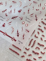 Autocollants d'ongles 5D Halloween Horreur, Décalcomanies d'ongles Effet Sanglant, Motifs Oculaires Effrayants, Décorations d'ongles Auto-adhésives Gothiques Terreur et Sang