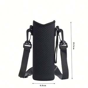 Sac isotherme portable personnalisé en néoprène pour bière, bouteille d'eau, et étui de protection pour bouteille en verre avec sangle - Product Image 2