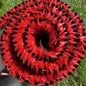 Entrega Rápida, Césped Artificial Rojo de 10 mm, 2x25 m/rollo, Césped Sintético de Alta Relación Calidad-Precio - Product Image 1