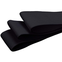 Bande élastique pour couture de cheveux, tricotée noire, bande Web, bobine à haute élasticité, cordon extensible