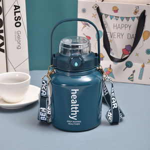 <span class=keywords><strong>1l</strong></span> 316 acier inoxydable tasse à vide en plein air portable Sports <span class=keywords><strong>thermos</strong></span> carré isolé avec poignée en paille vente en gros - Product Image 6