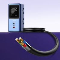 LDNIO SK2 Factory UK Outlet Extender Multi Plug Power Strip 4-Pin Plug Wall Mounted Plug Surge Protector Power Strip avec écran