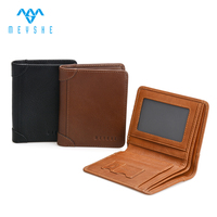 Kualitas tinggi pria kulit asli RFID memblokir dompet klip ukuran kecil gaya pendek menampilkan PC TF SD Data penyimpanan Slot kartu