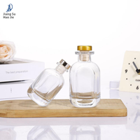 Bouteille diffuseur d'arômes sans flamme en rotin 50ml/100ml, surface transparente découpée, bouteille diffuseur d'arômes vide