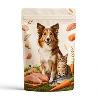 Sachet refermable à fermeture éclair, personnalisé, imprimé, de qualité alimentaire, résistant à l'humidité, mat, pour friandises pour chiens, chiots, nourriture pour chats, collations pour animaux, anti-odeur, refermable