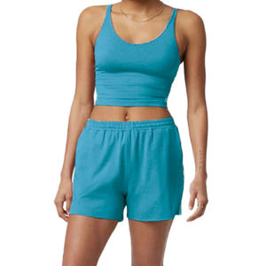 Haut court élégant à col en U haut confortable sans manches Gym soutien-gorge de base débardeur - Product Image 4