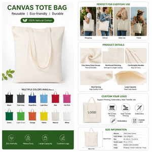 Bolsas de <span class=keywords><strong>Tela</strong></span> de Algodón al por Mayor, Bolsas de Compras Reutilizables de Lona, Bolsas de Compras Ecológicas con Logotipo Personalizado Impreso por Sublimación - Product Image 2
