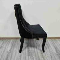 Chaise de salle à manger moderne de style européen, en velours noir capitonné, avec revêtement en tissu, mobilier de chambre en plastique pour la maison - Grande Vente