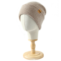 Chapeaux d'hiver en tricot côtelé doux pour hommes et femmes, bonnets en laine mérinos de haute qualité avec logo personnalisé