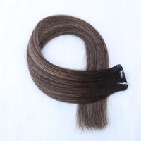 Extensions de cheveux vierges Genius Weft à double trame, cuticules alignées, 100 % cheveux humains bruts, balayage, 24-26 pouces, vente en gros
