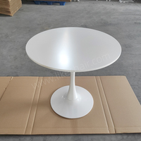 Table à manger ronde en MDF blanc de style moderne pour la conception de la maison ou du bureau