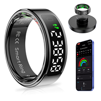 Anillo Inteligente AMOVAN con Pantalla LED, Monitor de Salud y Botón Táctil