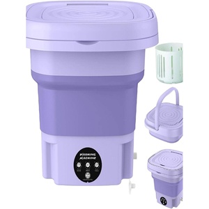 Portable 6.5L <b>Mini</b> Foldable Semi-Automatic Plastic <b>Washing</b> <b>Machine</b> 2.0kg Front Loading Powered Universal Motor 6 5L Portable Wa - Product Image 2