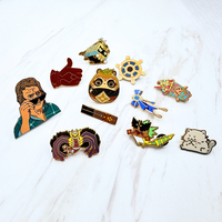 Conception personnalisée de votre propre assortiment de perles scintillantes mignonnes épingles en émail d'anime épingles en vrac de dessin animé sérigraphie