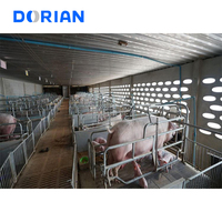 Ferme porcine automatique Conception préfabriquée Structure en acier léger Porcherie