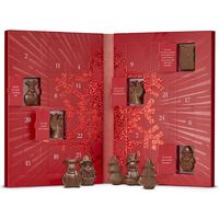 Scatola Personalizzata in Cartone per Calendario dell'Avvento con Laminazione Opaca e Goffratura, Design a Conchiglia per Cioccolatini e Dolciumi Natalizi