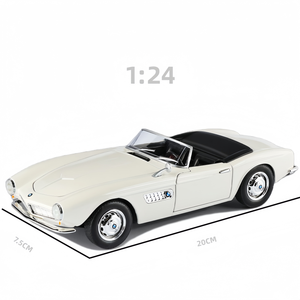 Coches de Metal Fundido a Presión 1:24, Modelo Clásico Antiguo BW M <span class=keywords><strong>507</strong></span> de Aleación con Sonido y Luces, Puertas que se Abren, Coche de Juguete Coleccionable Decorativo de Aleación Metálica - Product Image 1