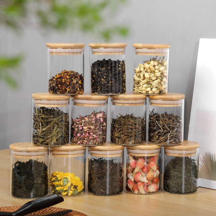 Wholesale Kitchen 12 Piece Borosilicate Glass Spice Jars