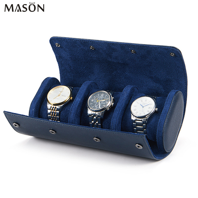 Wholesale Watch Travel case 1/2/3 Slot Bag Custom Portable Luxury Watch Roll Leather Watch Storage Box
