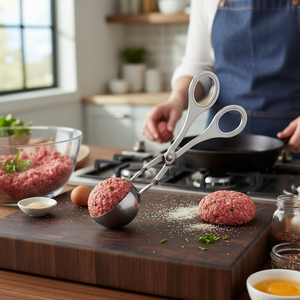 Sybaris Line pinze per polpette in metallo di grandi dimensioni 144 confezione manuale per Hamburger pressa e tritacarne strumento per griglia per carne di pollame - Product Image 3
