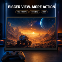 Moniteur de jeu portable pour PC 17,3 pouces FHD IPS 1920x1080 MINI HD-IN avec écran et support pliable