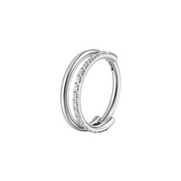 Cincin Septum Titanium Zircon ASTMF136, Cincin Hidung Segmen Berengsel Tanpa Sambungan, Perhiasan Tindik Tubuh