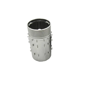 Carcasa cilíndrica roscada de aluminio mecanizada por CNC personalizada, carcasa tubular con rosca exterior de múltiples uniones para piezas de equipos de automatización - Product Image 3