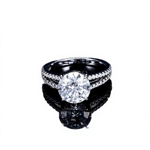 GRA Certified Hip Hop Iced Out 9K Solid Gold Eternity <b>Band</b> Round Brilliant Cut VVS Moissanite Diamond Iced Out Wedding <b>Rings</b> - Product Image 3