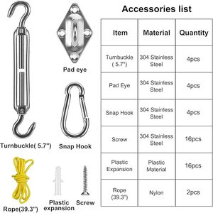 Precio de fábrica Placa de acero inoxidable 304 316 pulido con forma de ojo de diamante y gancho de techo con anillo para silla hamaca Minecraft Carton - Product Image 5