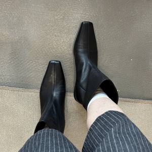 Botas de moda estilo coreano 2026, delgadas, con punta cuadrada y tacón de bloque, botines cortos sin cordones para mujer - Product Image 2