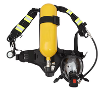 Masque respiratoire autonome anti-buée HOWDY monté sur sac à dos, avec bouteille en acier et fibre de carbone de 6L ou 9L, pour la lutte contre les incendies