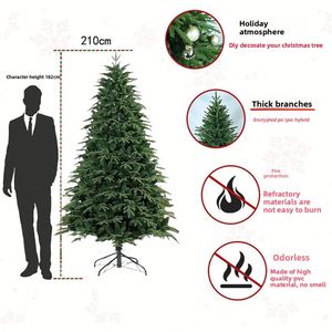 Sapin de Noël artificiel pré-éclairé en PE/PVC de 1,2 / 2,4 m, vente en gros personnalisée, haute qualité - Product Image 4