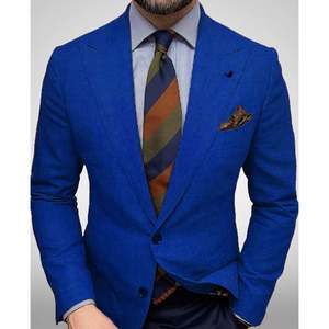 Abito da sposa in <span class=keywords><strong>lino</strong></span> rosa completo completo da <span class=keywords><strong>uomo</strong></span> con pantaloni monopetto estivo da spiaggia - Product Image 1