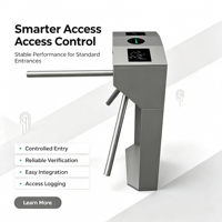 Tourniquet à bras trépied Zento avec scanner biométrique de codes QR pour la gestion d'accès et le contrôle d'accès