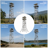 Tour d'observation en acier haute fiabilité pour la surveillance des incendies forestiers, structure en treillis galvanisé à chaud