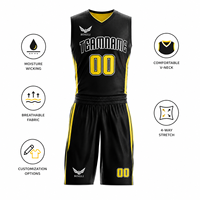 Seragam Basket Kustom Elite Bolak-Balik, Set Jersey Bernapas Dua Sisi dengan Logo Nama OEM Pakaian Olahraga