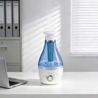 Diffuseur d'huiles essentielles électrique à ultrasons, humidificateur miniature à brume froide à haut rendement avec lumière nocturne
